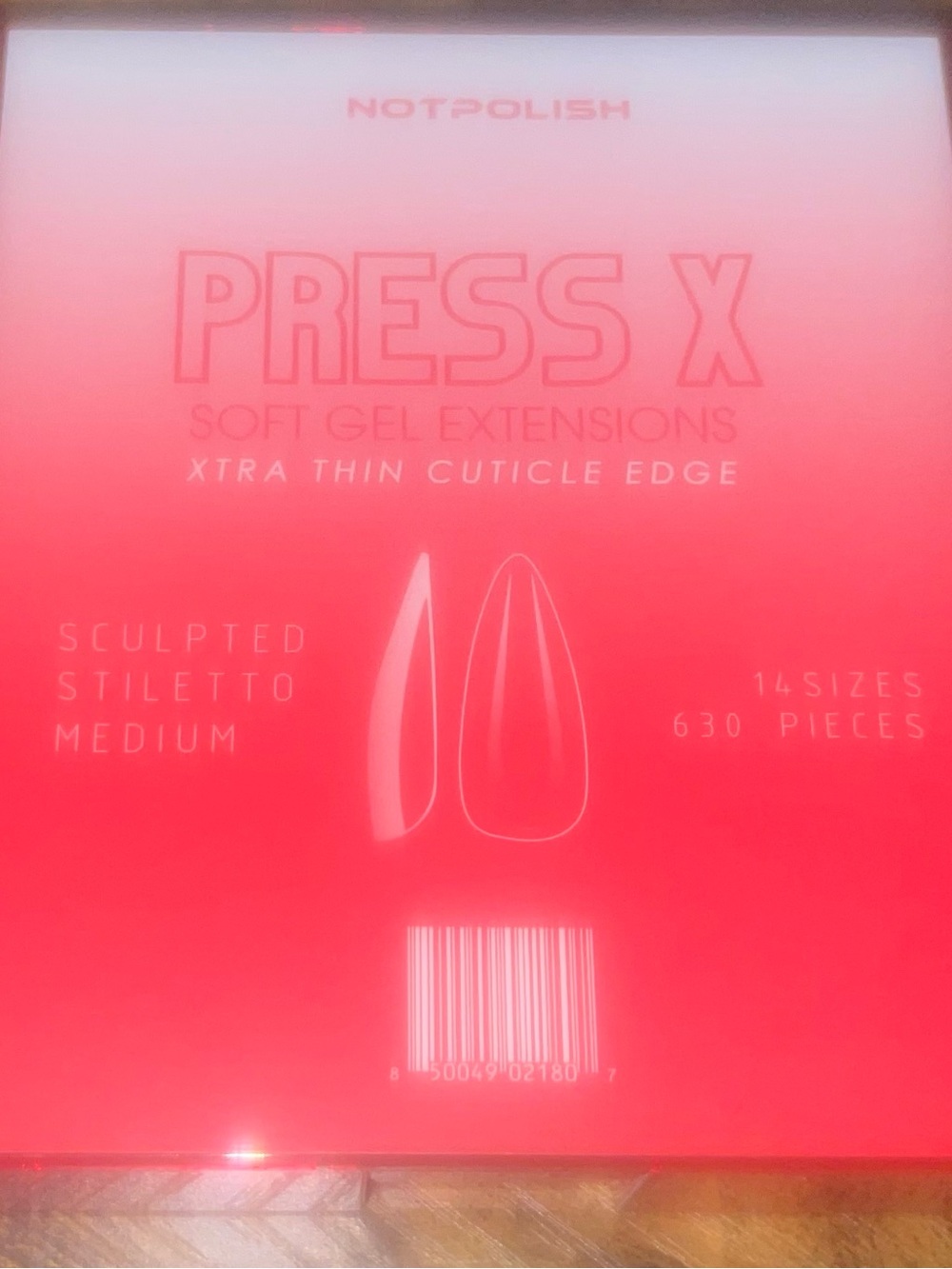 NOTPOLISH PRESS X Soft Gel Stiletto Nail Extensions - Coral Pink
